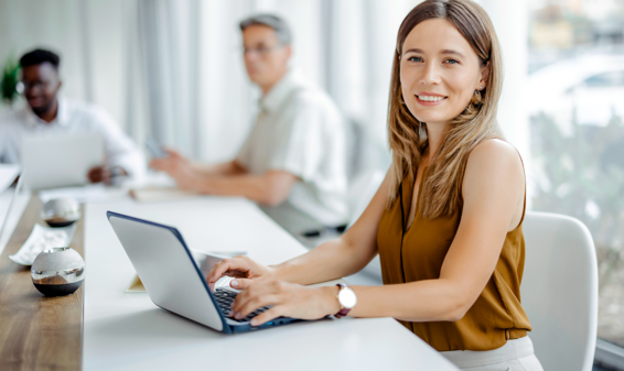 Woman in office